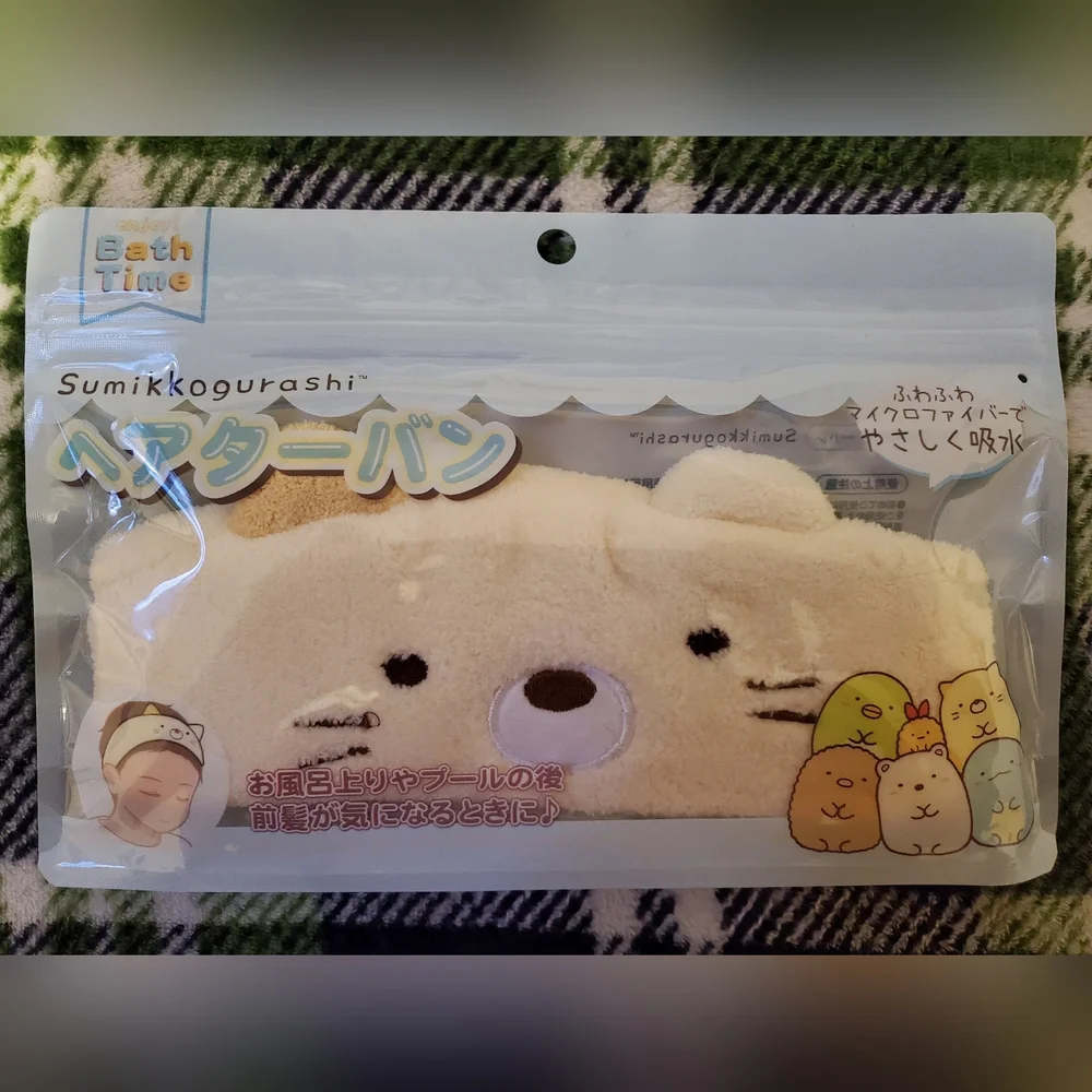 Sumikko Gurashi Fluffy Bath Hair Band/Turban for Adults or Children